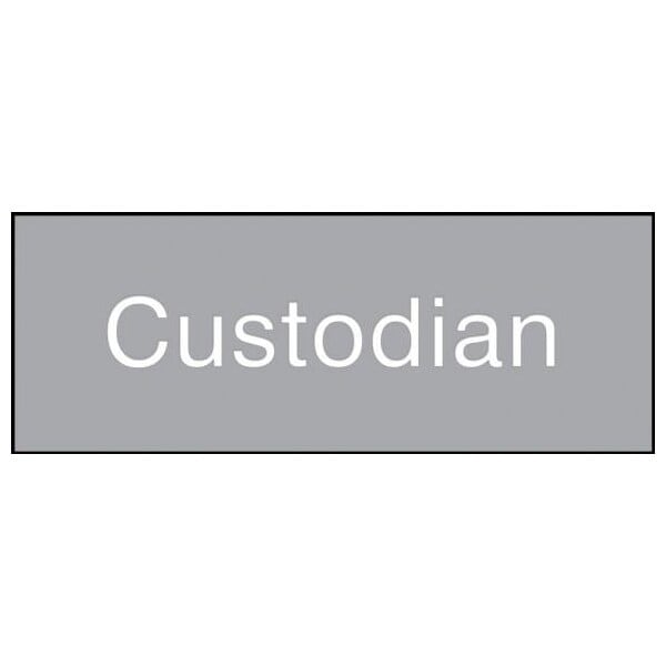 Accuform 8 in W x 3 in H, Engraved Plastic PSG802GY - main